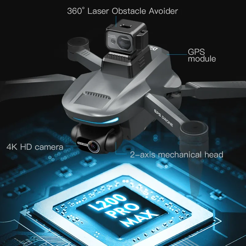 L200 PRO MAX Drone 4K 2-Axis P - Drone Racing Camera 评论和价格