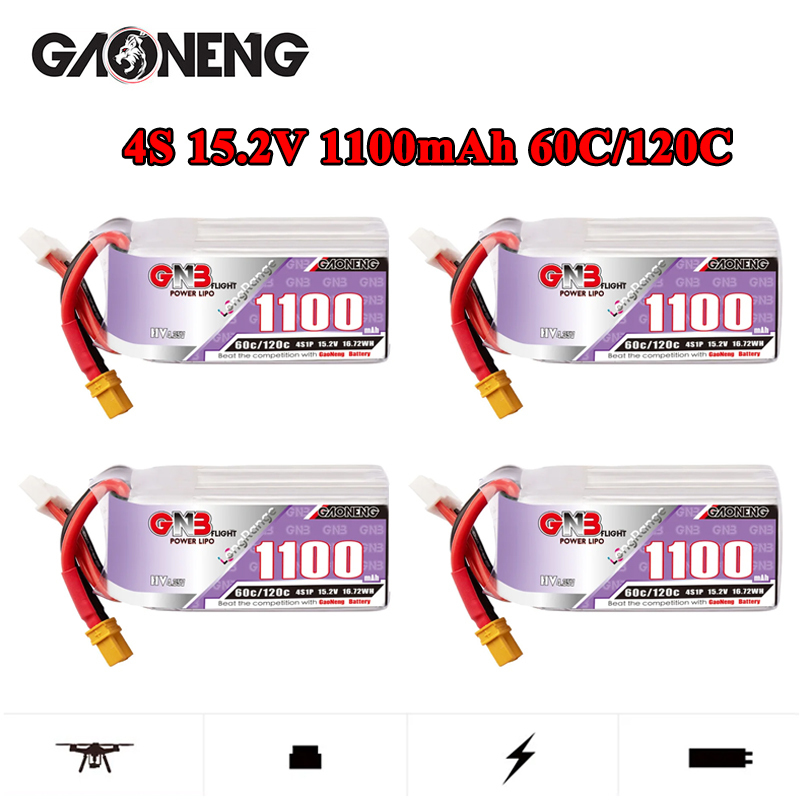 GNB 4S 1100mAh 60C/120C HV Lip - Drone Racing Battery 评论和价格