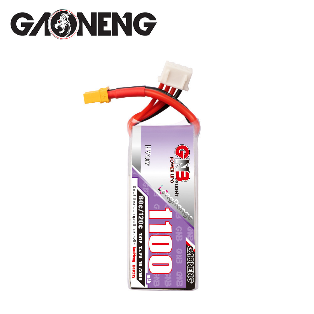 GNB 4S 1100mAh 60C/120C HV Lip - Drone Racing Battery 评论和价格