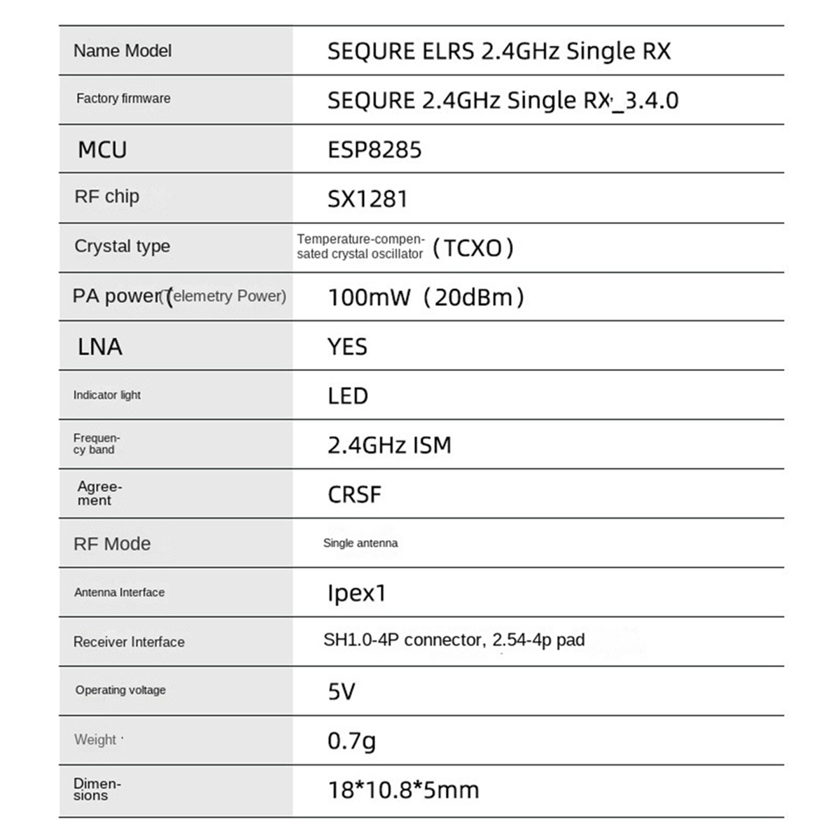 A56G-SEQURE ELRS 2.4GHz Single - Drone Racing Charger 评论和价格
