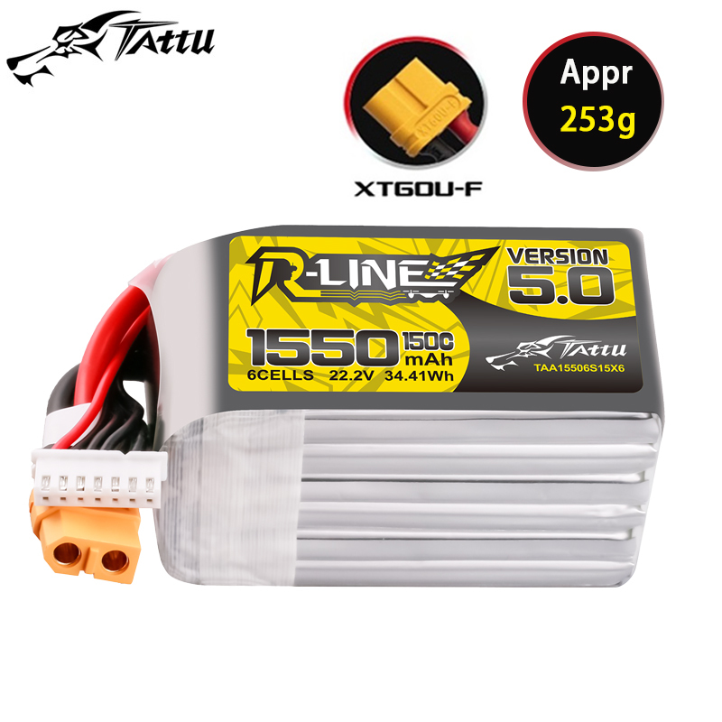 TATTU-R-LINE 5.0 22.2V 1550mAh - Drone Racing Battery 评论和价格