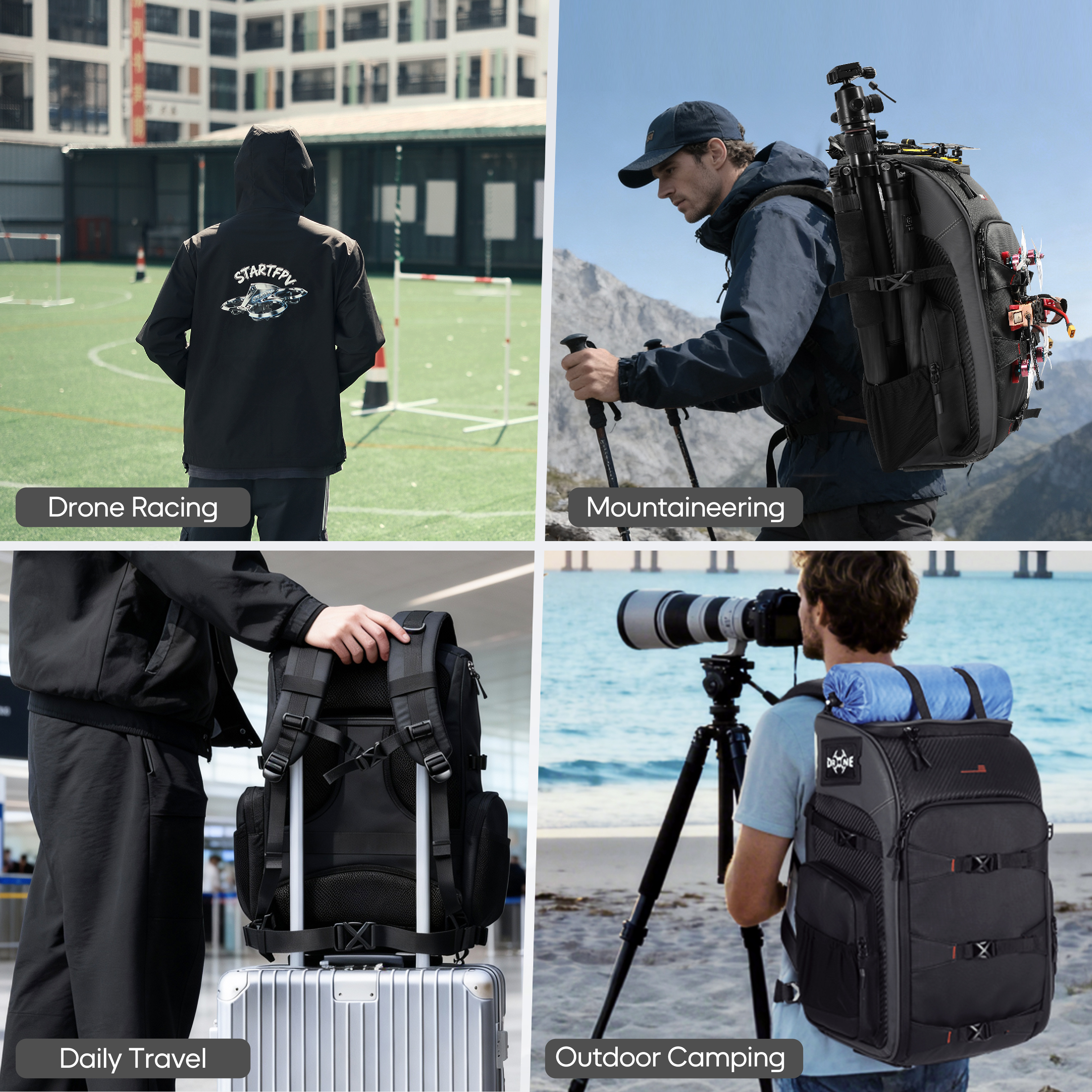 FPV Drone Backpack 40L Profess - Drone Racing Goggles 评论和价格