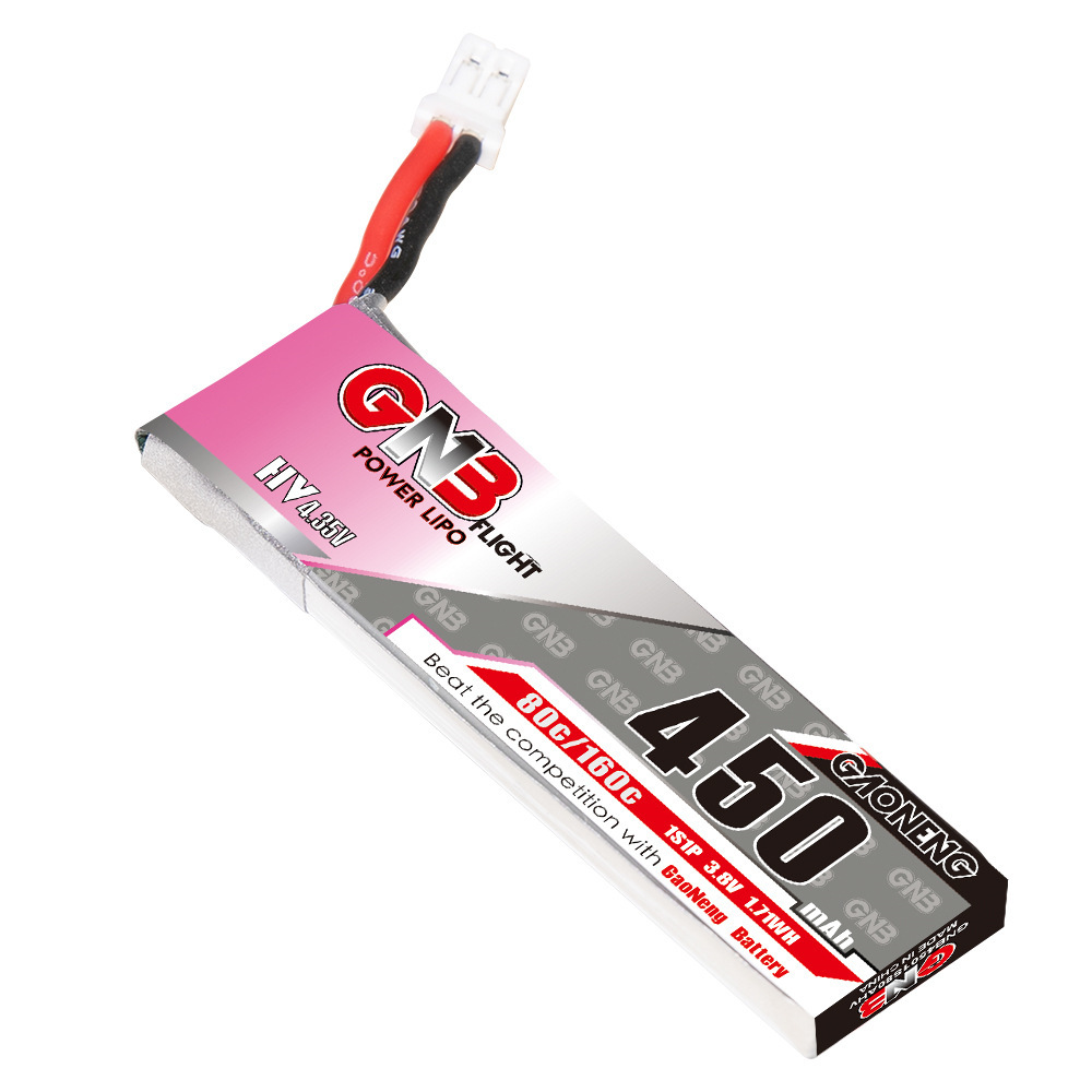 GNB HV 1S 3.8V 450mAh 80C/160C - Drone Racing Battery 评论和价格