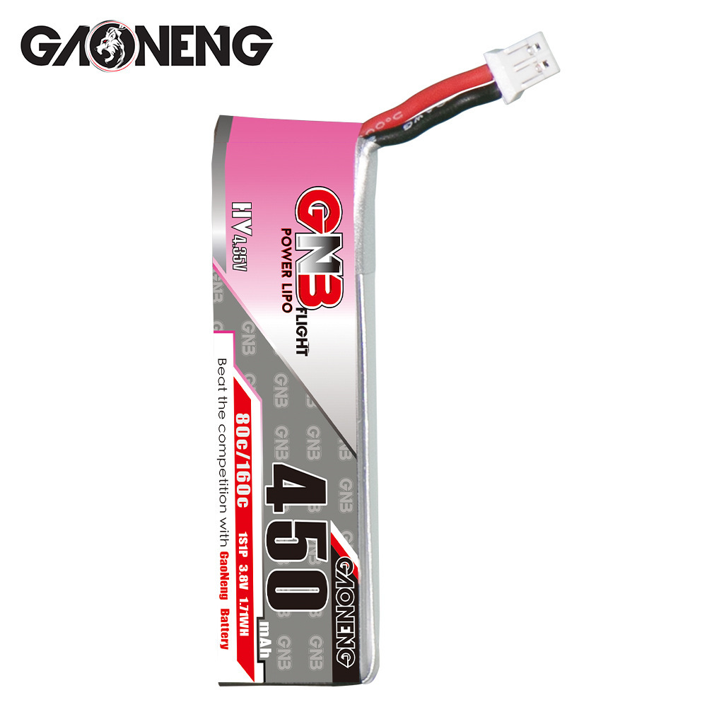 GNB HV 1S 3.8V 450mAh 80C/160C - Drone Racing Battery 评论和价格