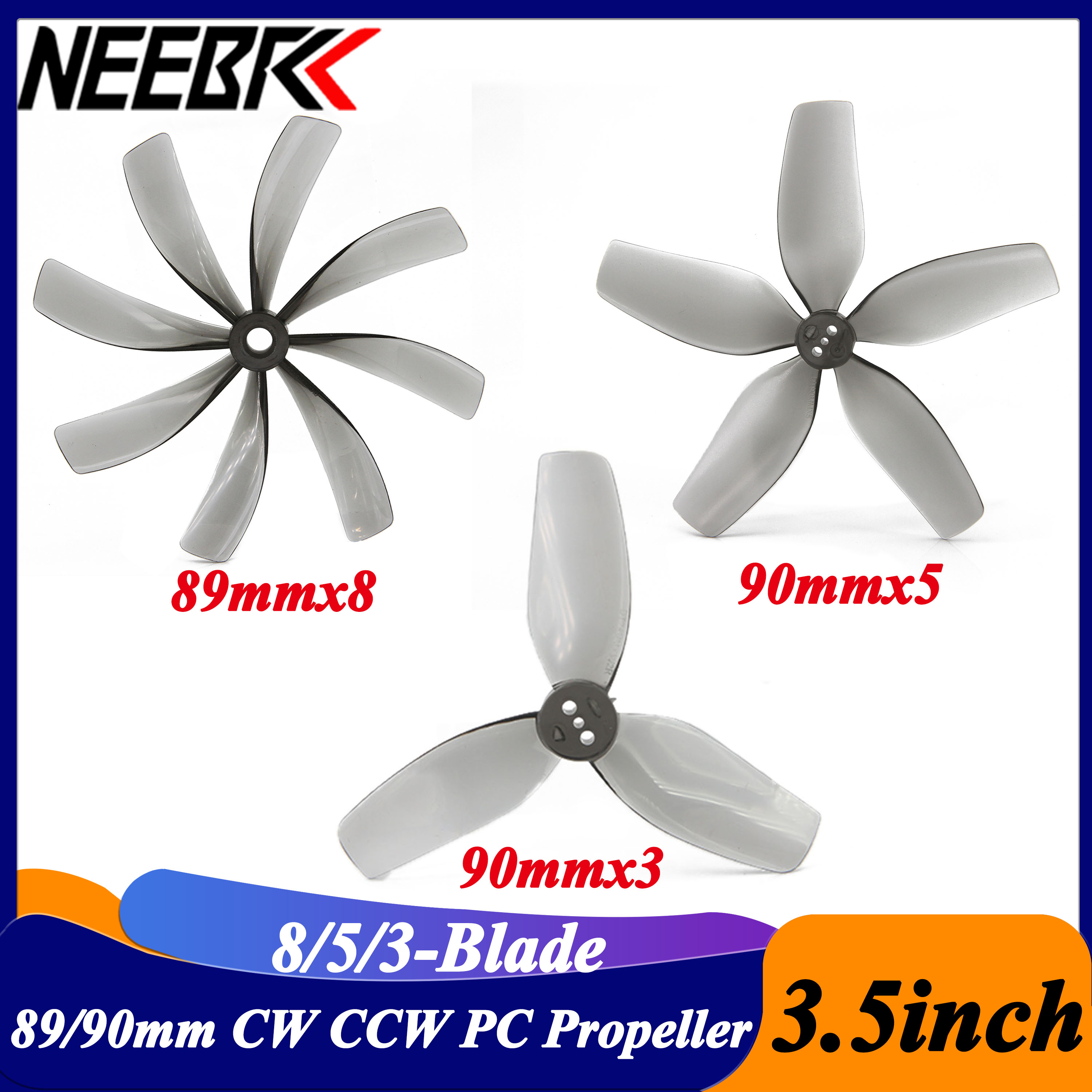 2Pairs 3.5inch 89x8 90x5 90x3  - Drone Racing Motor 评论和价格