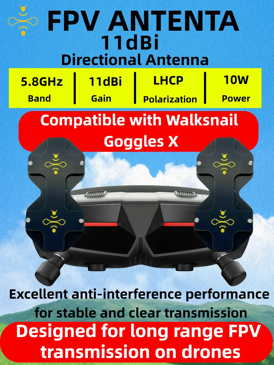 11dBi High Gain LHCP 5.8GHz Di - Drone Racing Goggles 评论和价格